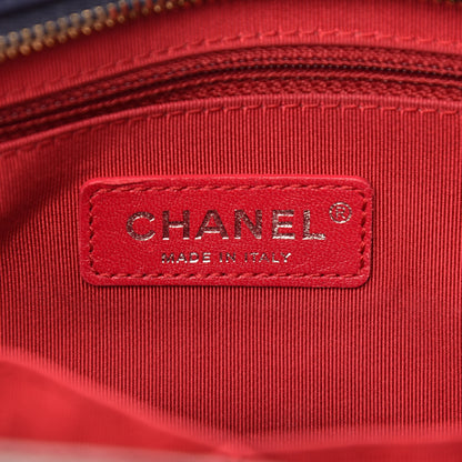 Chanel Aged Calfskin Quilted Medium Gabrielle Hobo Navy Black 6 of 10