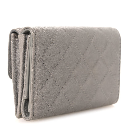 Chanel Caviar Quilted Small Boy Flap Wallet Grey 3 of 8