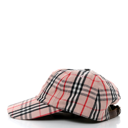 Burberry X SUPREME Cotton Vintage Check Monogram Baseball Hat Pink 4 of 11