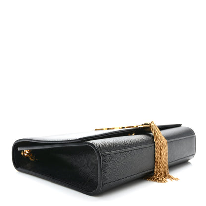 Saint Laurent Grain De Poudre Medium Classic Monogram Kate Tassel Satchel Black 4 of 9