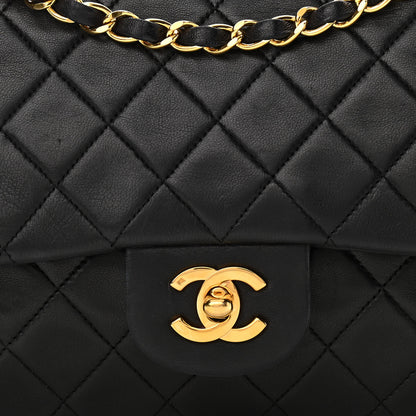 Chanel Lambskin Quilted Medium Double Flap Black 9 of 11