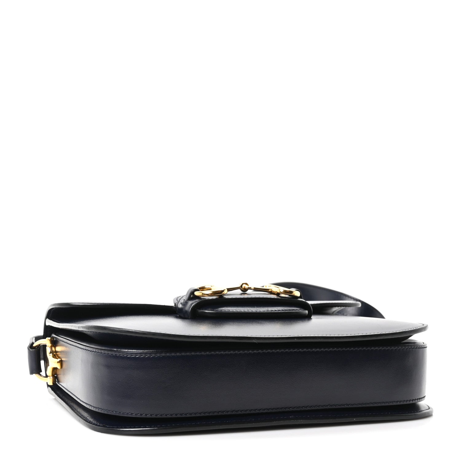 Gucci Calfskin Velvet Web Horsebit 1955 Shoulder Bag Blue 4 of 10