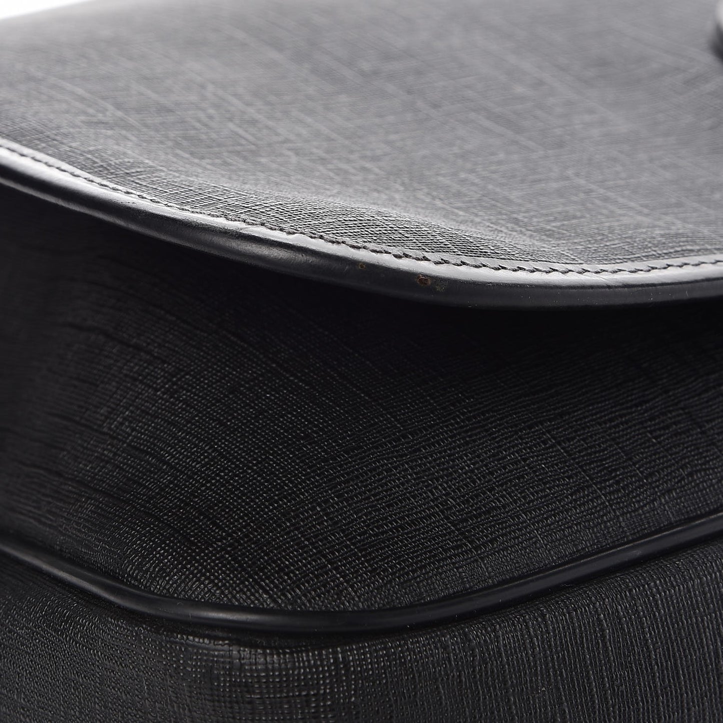 Coated Canvas Interlocking G Large Flap Messenger Bag Black