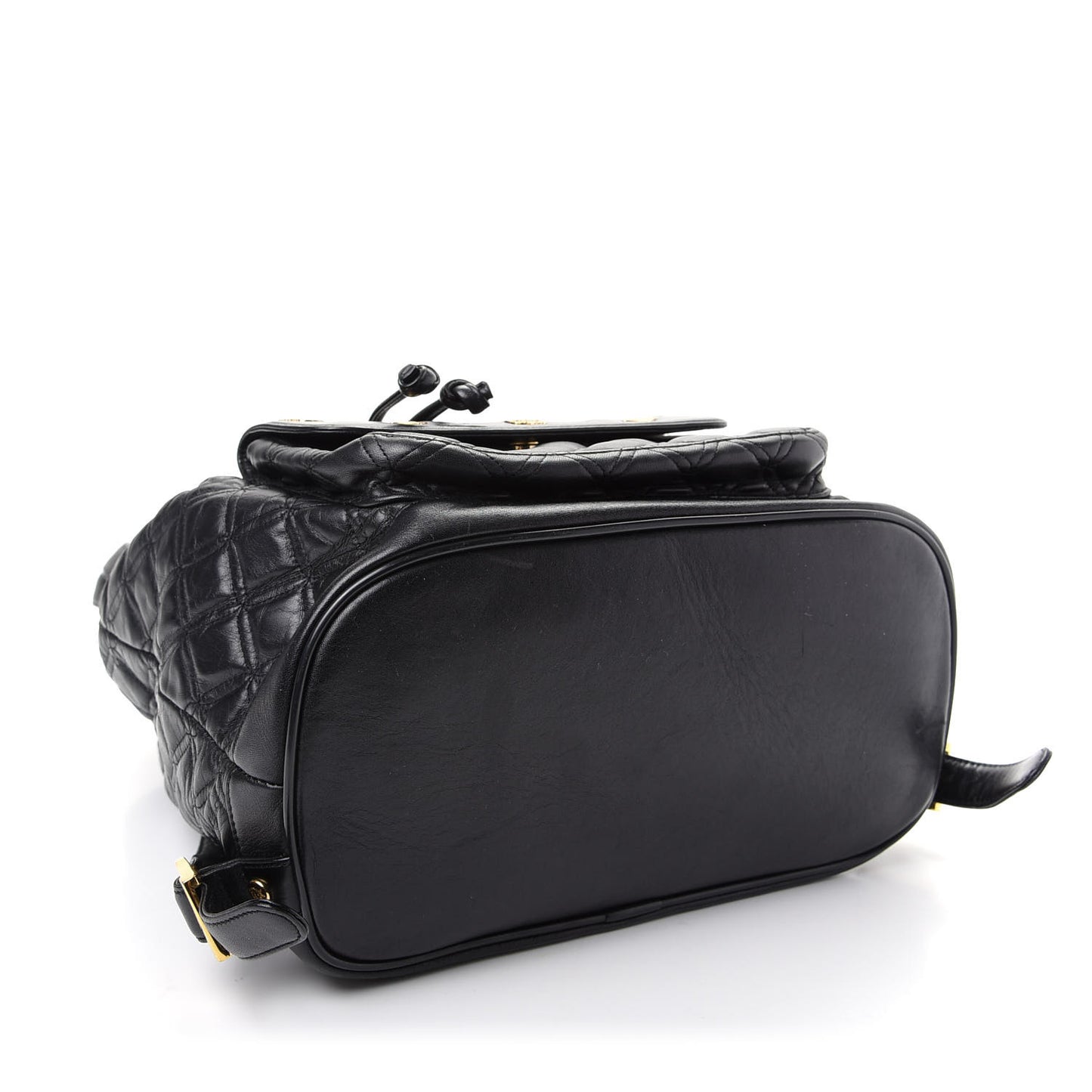 Calfskin Quilted Studded Backpack Black