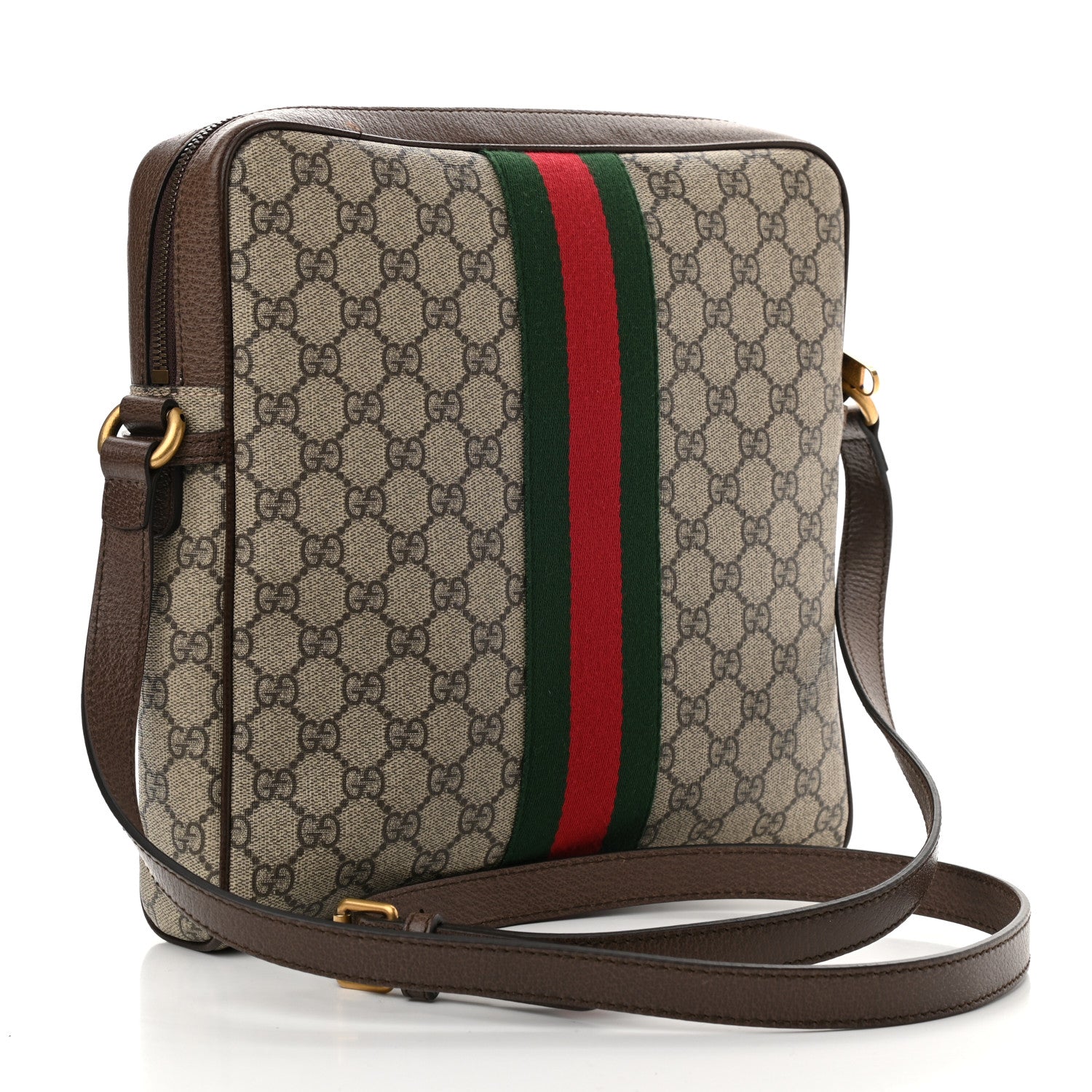 Gucci GG Supreme Monogram Web Medium Ophidia Messenger Bag Brown 3 of 11