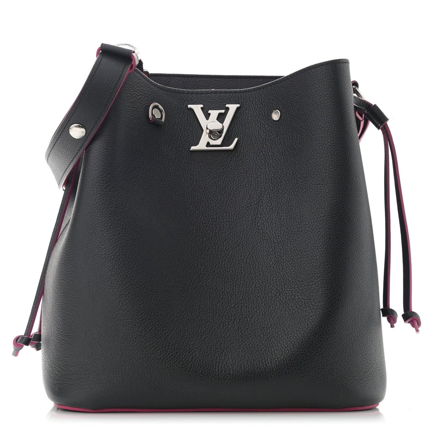 Louis Vuitton Calfskin Lockme Bucket Black 1 of 12