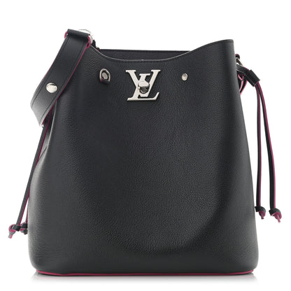Louis Vuitton Calfskin Lockme Bucket Black 1 of 12