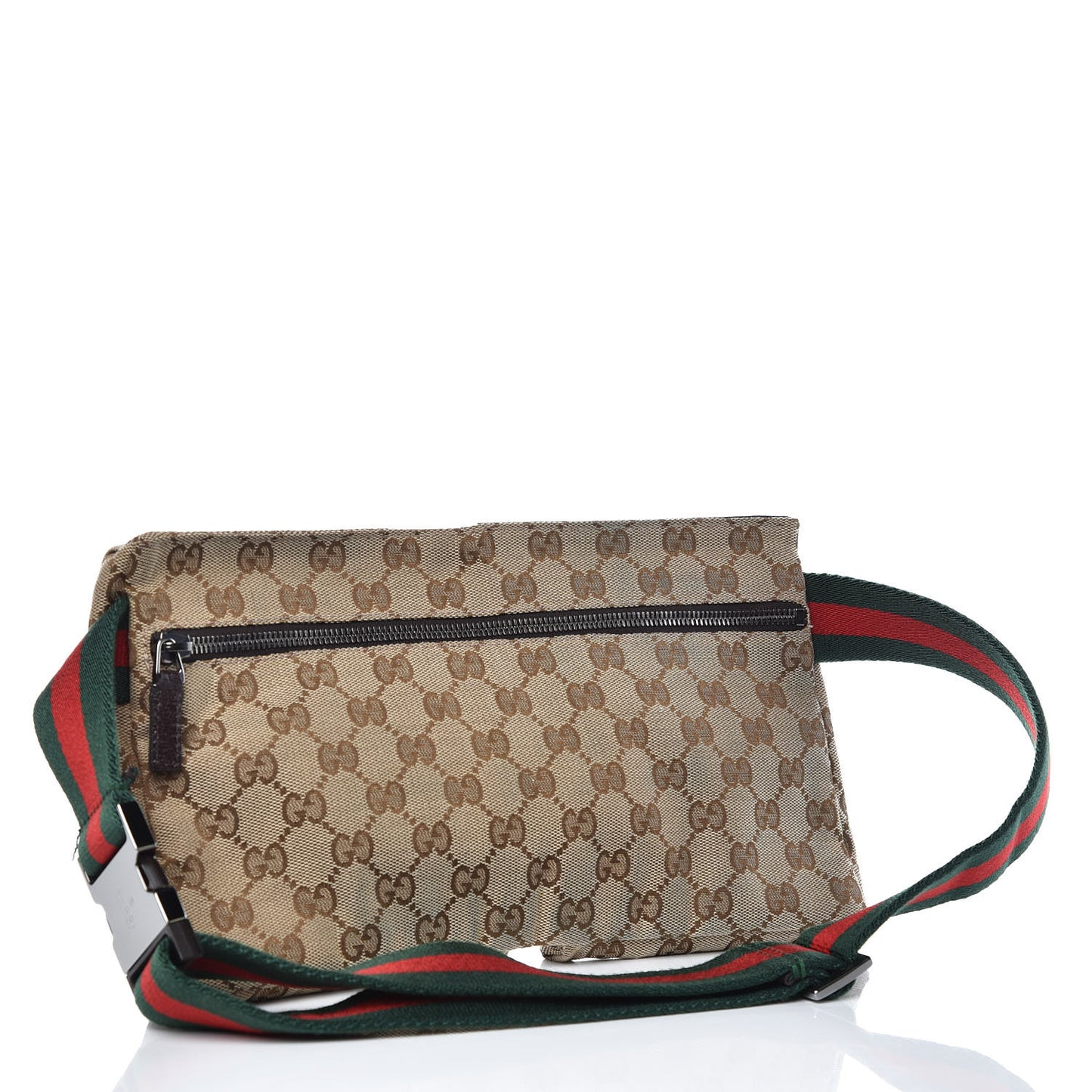 Monogram Web Belt Bag Dark Brown