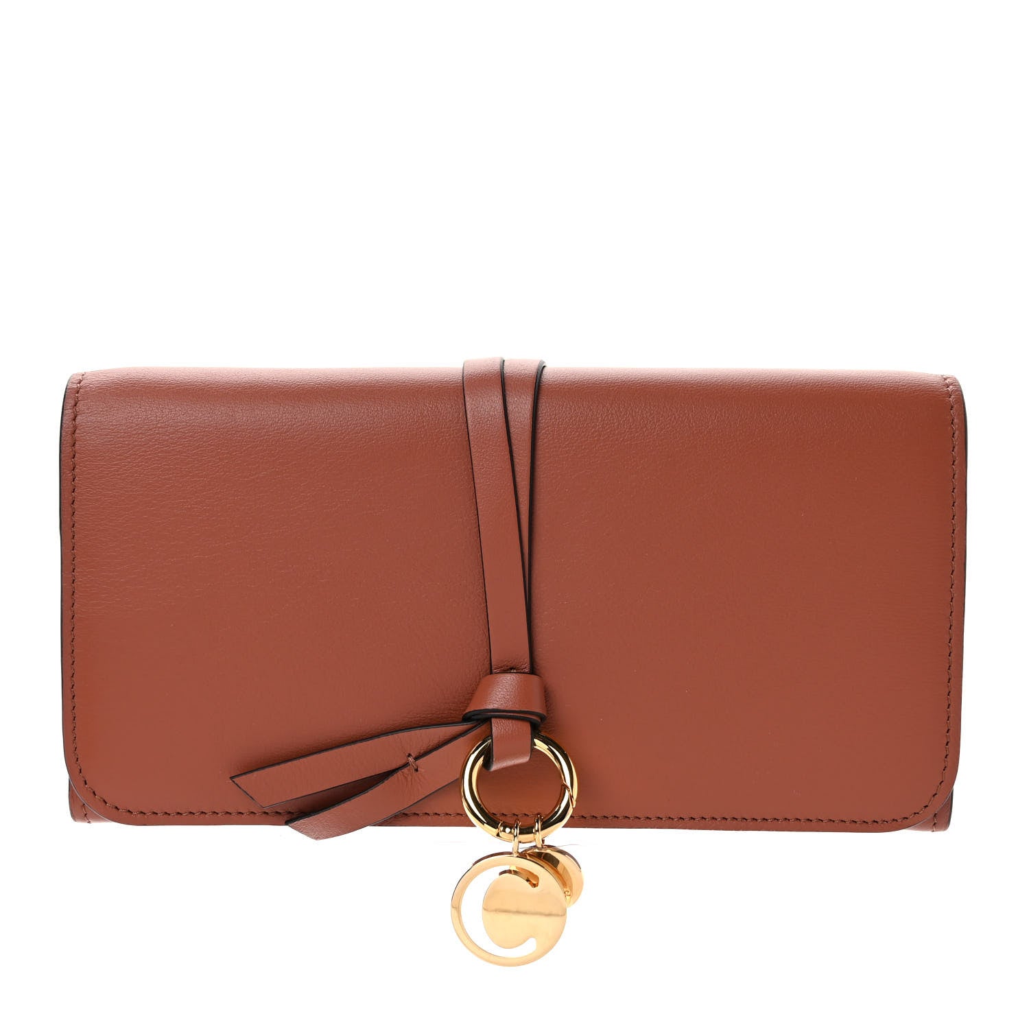 Chloe Calfskin Alphabet Long Wallet Brown 1 of 7