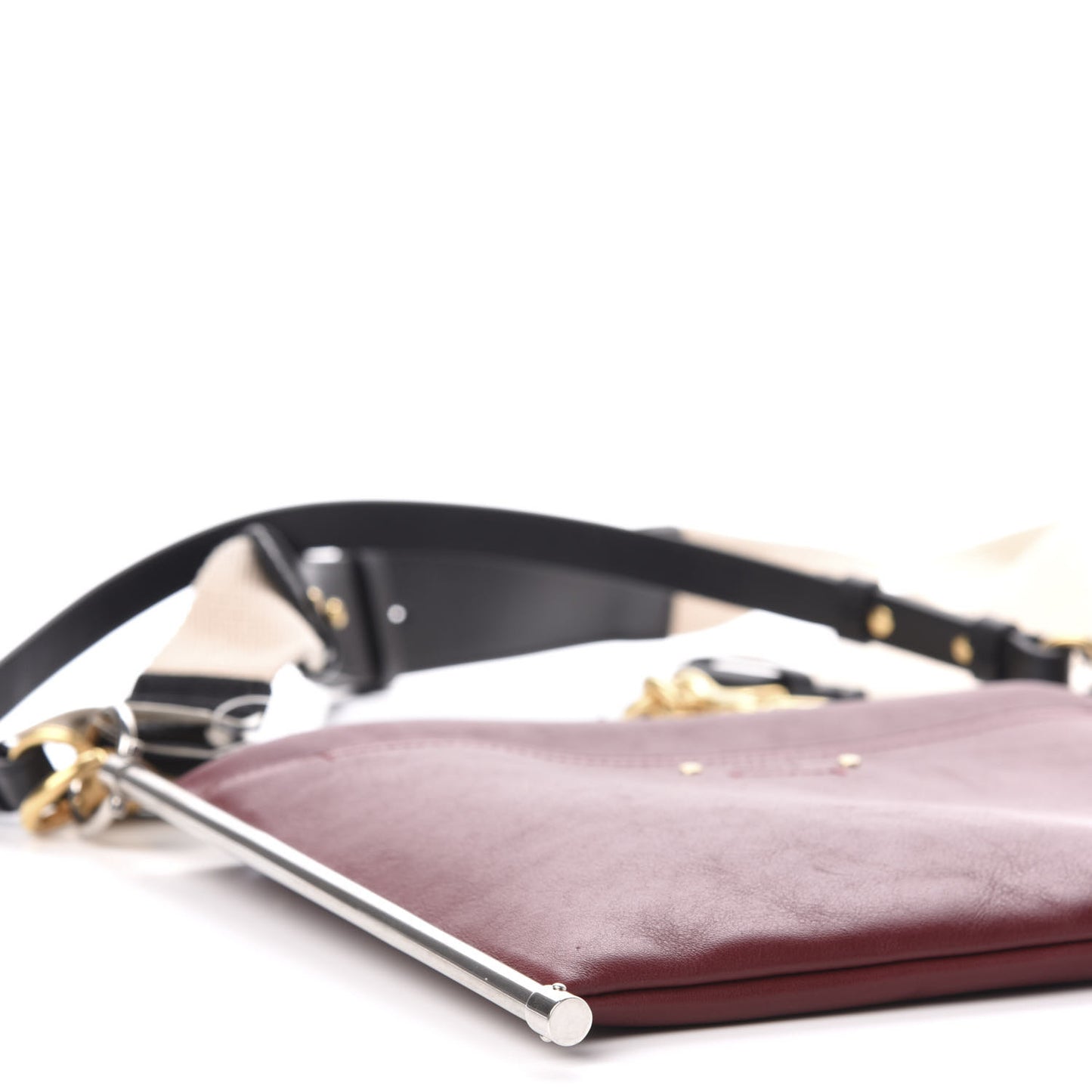 Smooth Calfskin Medium Roy Clutch Plum Purple