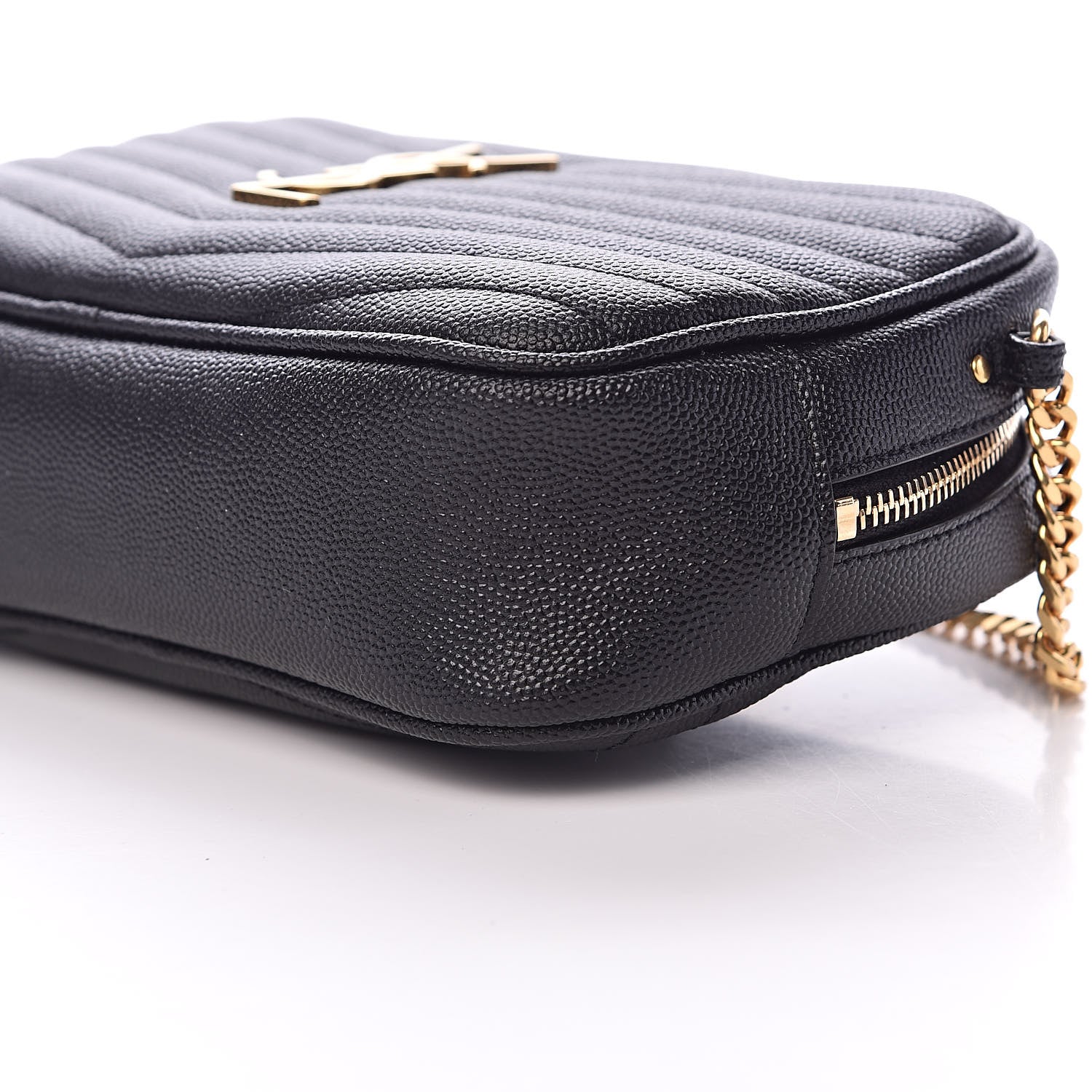Saint Laurent Grain De Poudre Matelasse Monogram Mini Lou Camera Bag Black 10 of 10