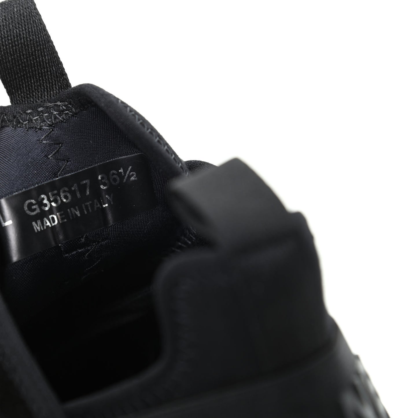 Velvet Calfskin Mixed Fibers CC Sneakers 36.5 Black