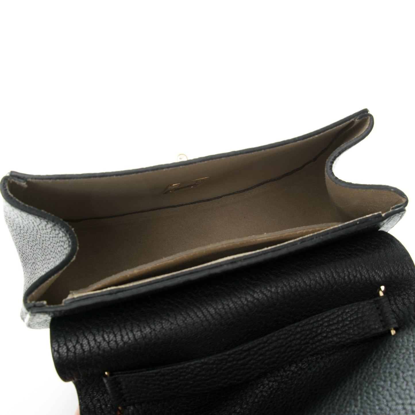 Grained Lambskin Drew Shoulder Bag Black