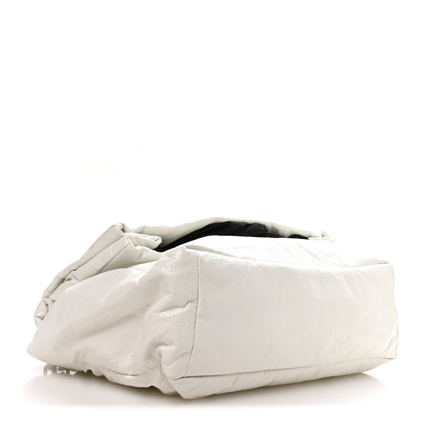 Arena Calfskin Nylon Medium Monaco Chain Shoulder Bag Optic White