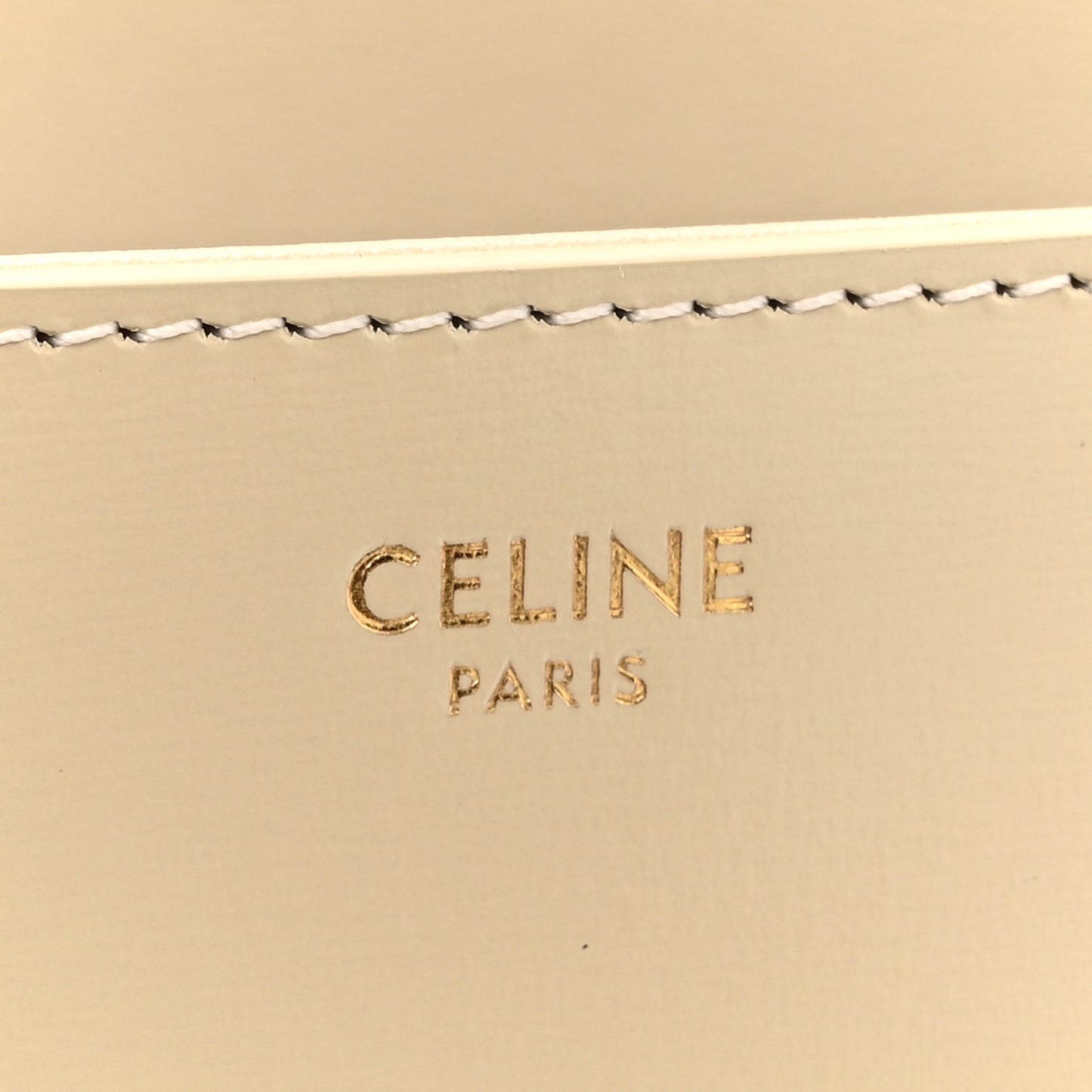 Natural Calfskin Triomphe Shoulder Bag Ivory