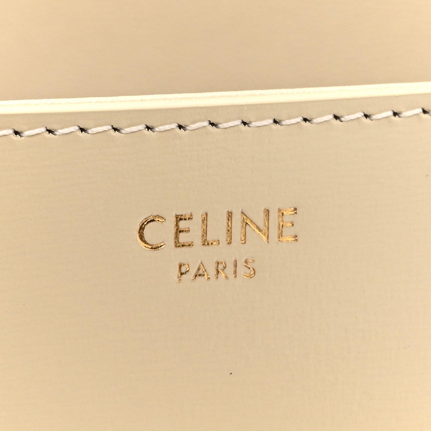 Celine Natural Calfskin Triomphe Shoulder Bag Ivory 6 of 14