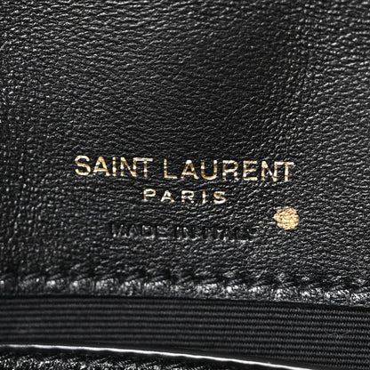 Saint Laurent Lambskin Chevron Quilted Mini LouLou Black 7 of 11