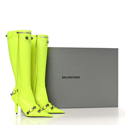 Balenciaga Agneau Arena Cagole 90mm Boots 37 Fluo Yellow 8 of 8