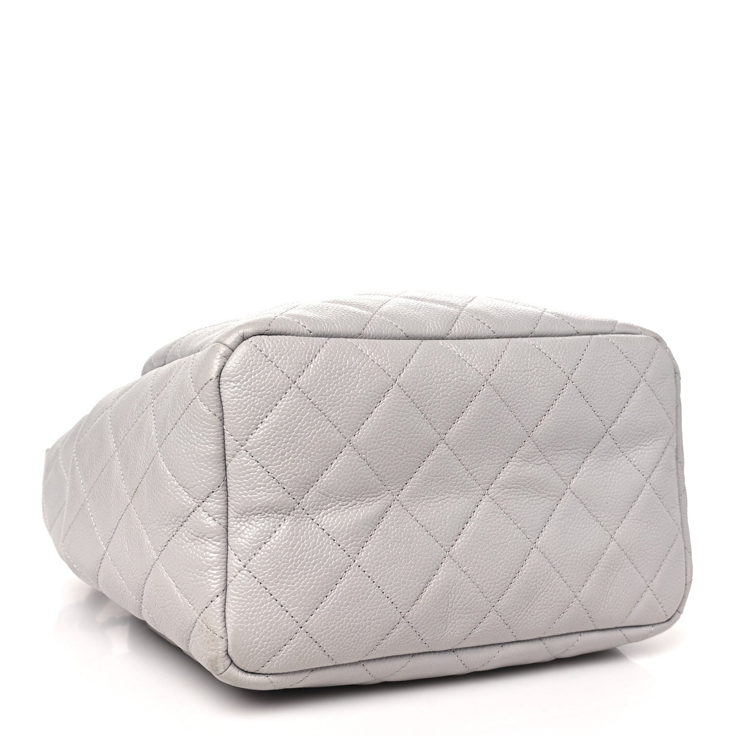 Chanel Caviar Quilted Small Chain Bucket Bag Light Gray 4 of 15