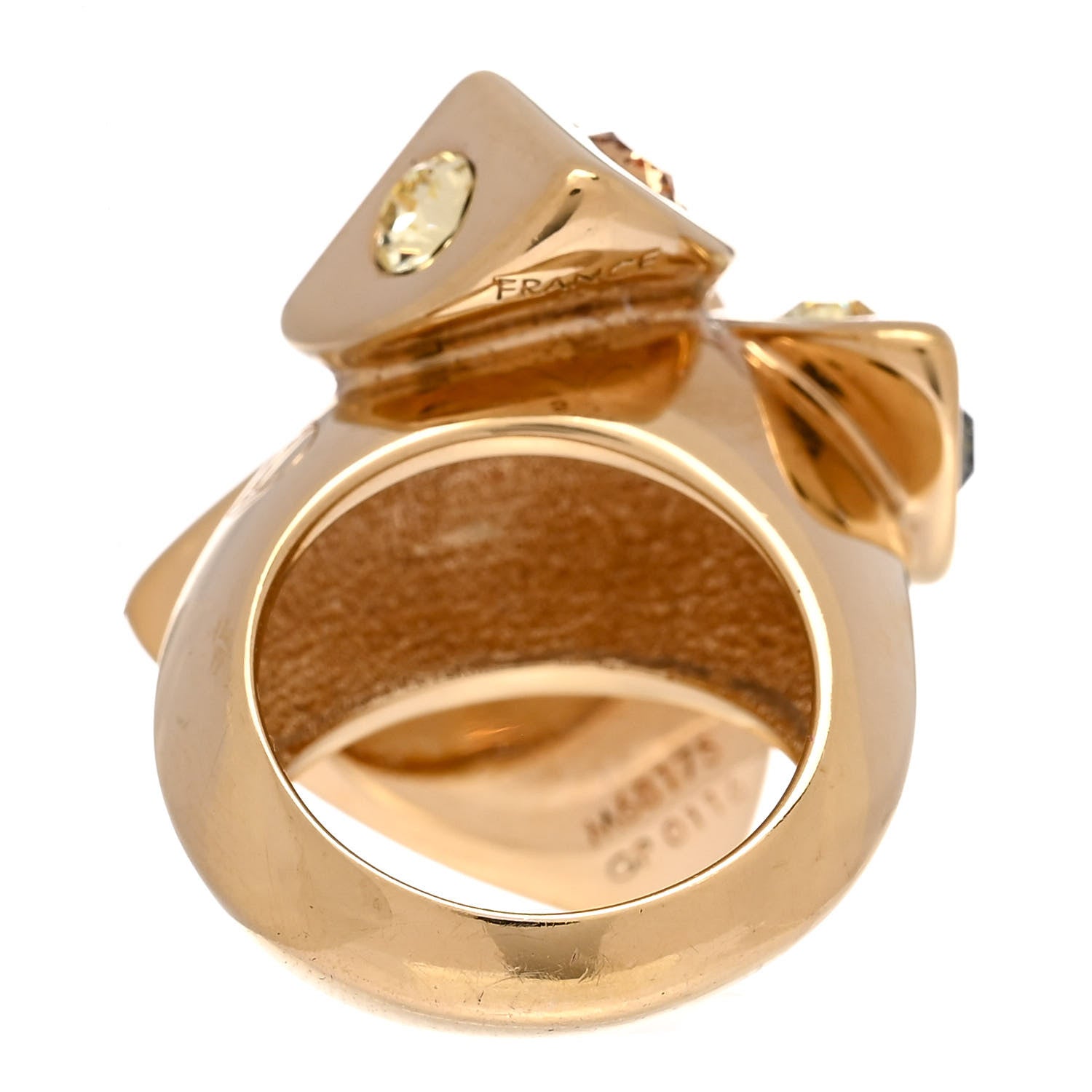 Louis Vuitton Trunkies Strass Ring S Gold 3 of 5