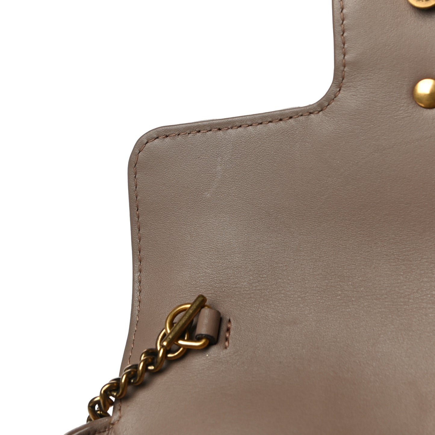 Calfskin Matelasse Super Mini GG Marmont Shoulder Bag Porcelain Rose