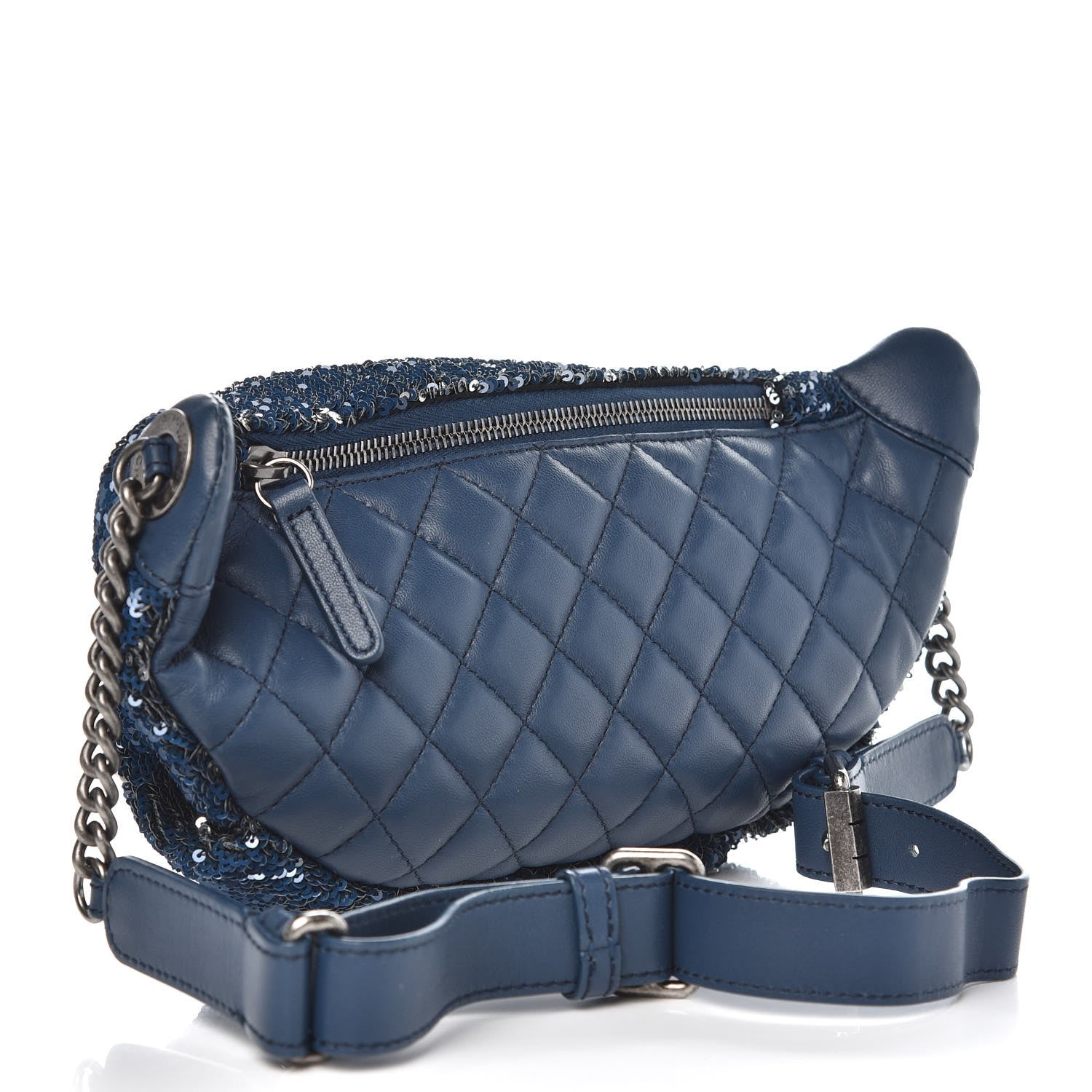 Chanel Sequin Coco Cuba Waist Bag Fanny Pack Blue Pink 3 of 8