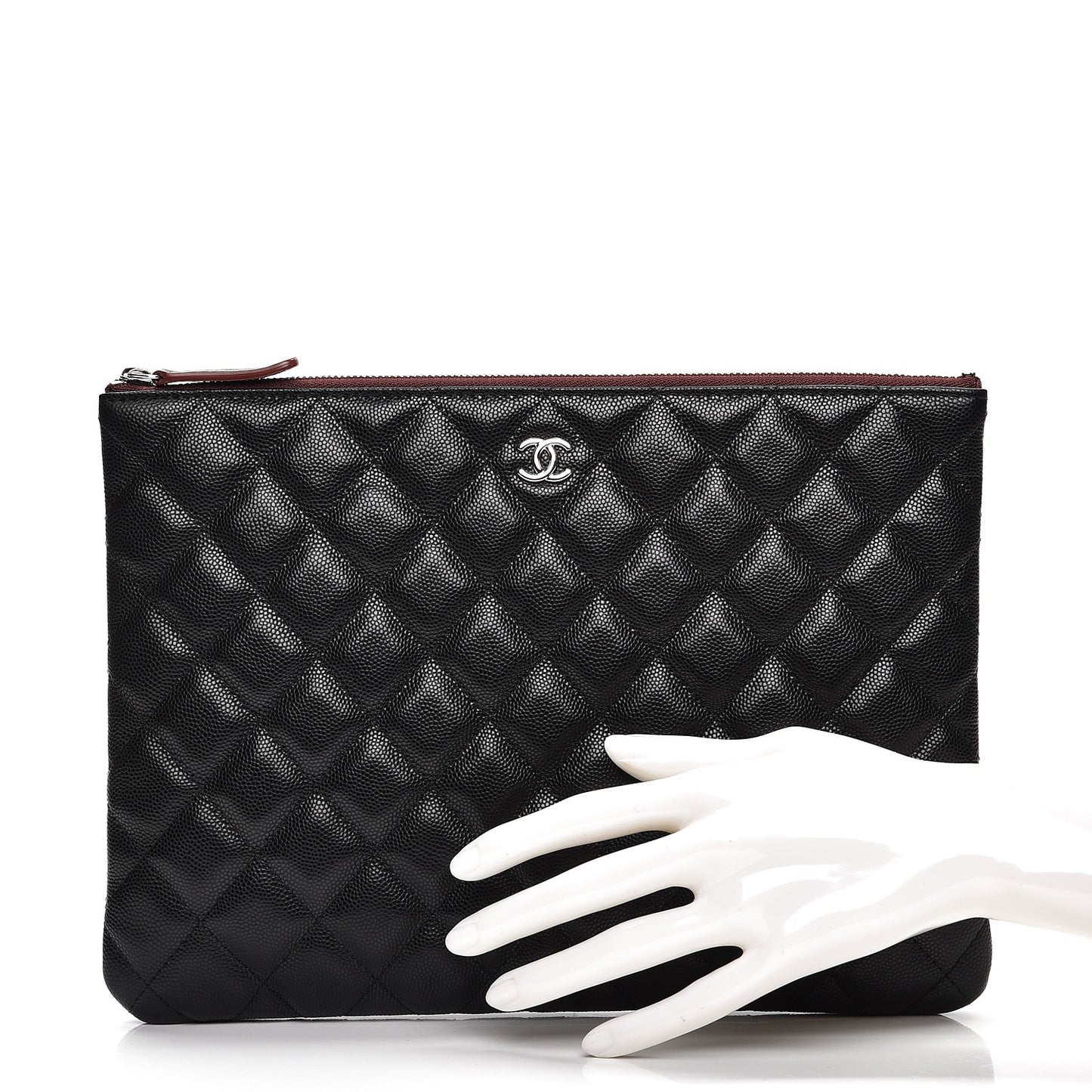 Caviar Quilted Medium Cosmetic Case Black