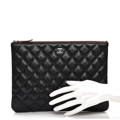 Chanel Caviar Quilted Medium Cosmetic Case Black 2 of 8