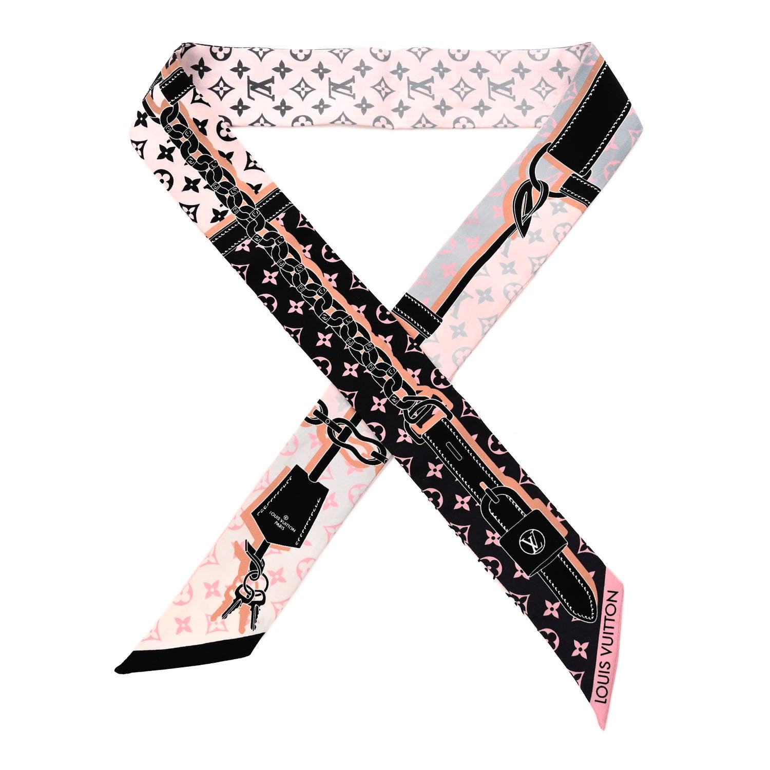 Louis Vuitton Silk Monogram Rising Confidential BB Bandeau Black Rose 1 of 5