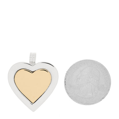 Tiffany Sterling Silver 18K Yellow Gold Heart Pendant 2 of 4