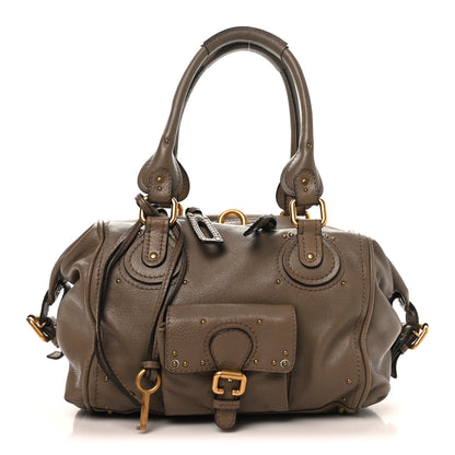 Chloe Calfskin Paddington Front Pocket Tote Souris 1 of 9
