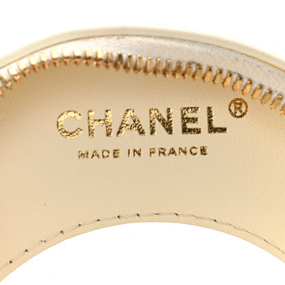 Chanel Lambskin Coco Lifesaver Round Bag Black White 5 of 11