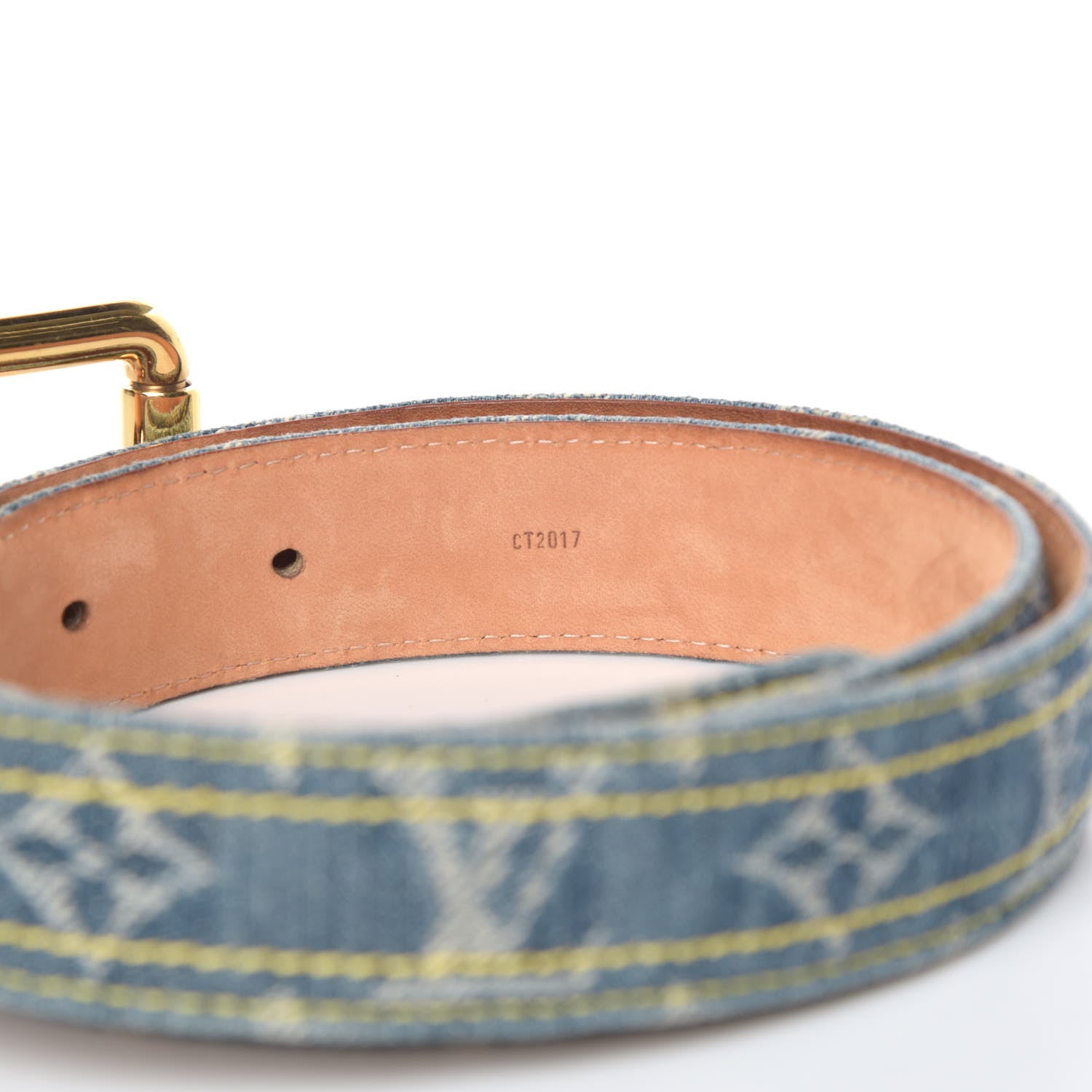 Louis Vuitton Monogram Denim Belt 90 36 Blue 9 of 12