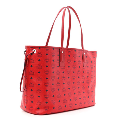 MCM Visetos Large Liz Reversible Shopper Tote Ruby Red 5 of 13