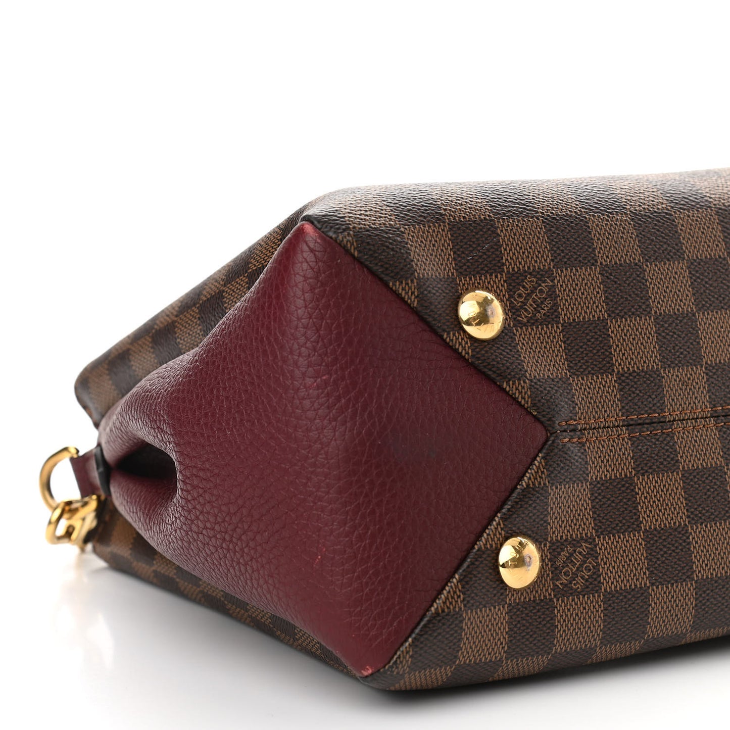 Damier Ebene Cuir Taurillon Brittany Bordeaux