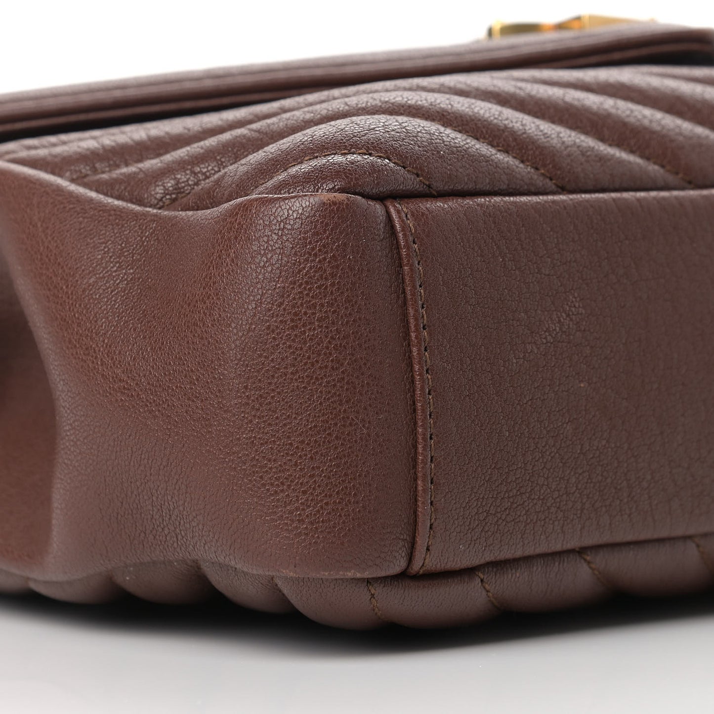 Calfskin Matelasse Chevron Monogram Medium College Bag Old Brandy