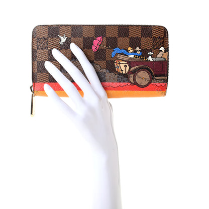 Louis Vuitton Damier Ebene 2015 Christmas Animation Zippy Wallet Hibiscus 2 of 6