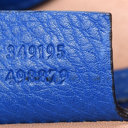 Gucci Suede Bamboo Fringe Small Shopper Tote Blue 7 of 10