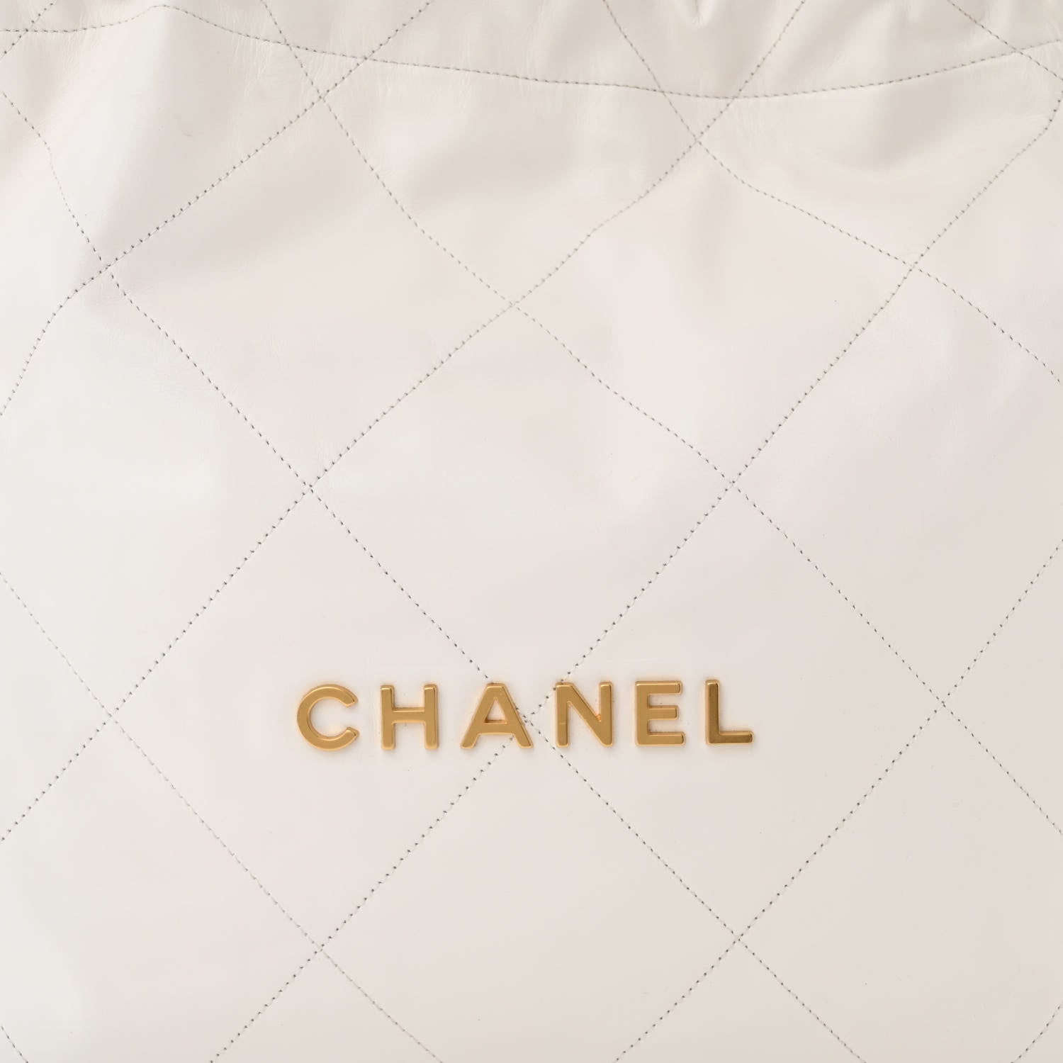 Chanel Shiny Calfskin Quilted Chanel 22 White 10 of 12