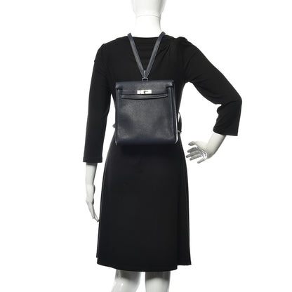 Hermes Taurillon Clemence Kelly Ado Backpack Bleu Nuit 2 of 9