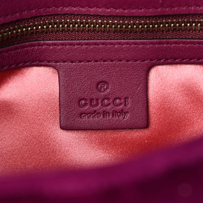Gucci Velvet Matelasse Small GG Marmont Shoulder Bag Fuchsia Violet Cyclamen 6 of 10