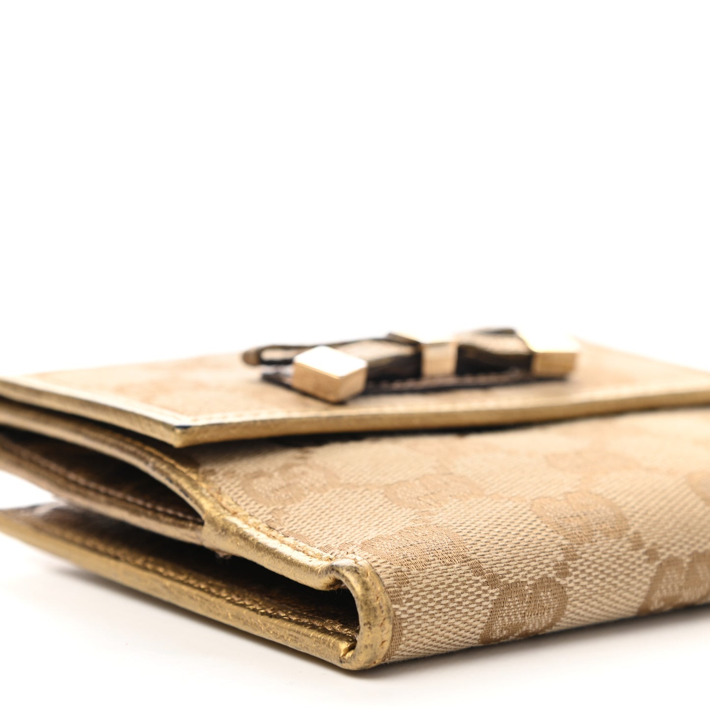 Monogram Princy Compact French Flap Wallet Gold