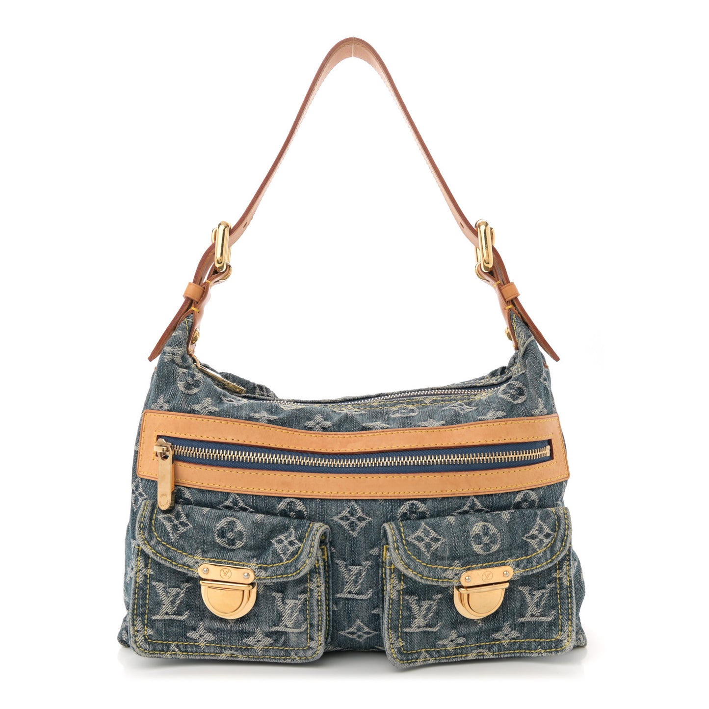 Monogram Denim Baggy PM Blue
