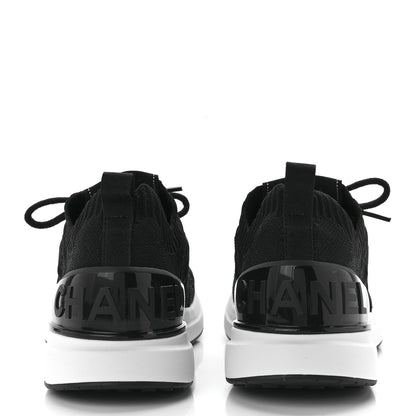Chanel Fabric Logo Sneakers 39 Black 6 of 10