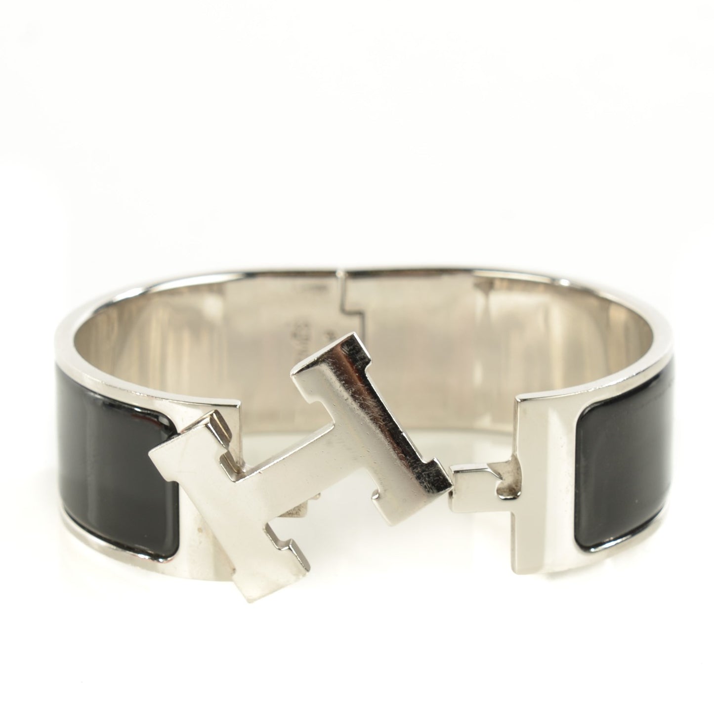 Enamel Wide Clic Clac H Bracelet PM Black