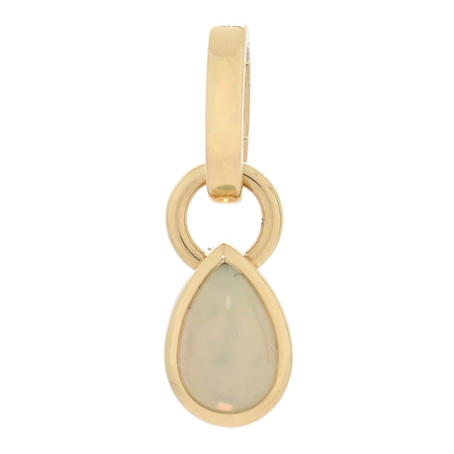 18K Yellow Gold Opal Forever & Always a Pair Pendant