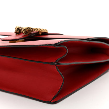 Gucci Moon Calfskin Web Large Dionysus Bamboo Top Handle Bag Hibiscus Red 10 of 12