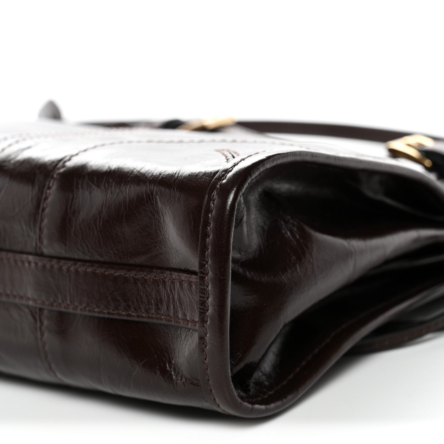 Soft Lux Calfskin Mini Bonnie Dark Brown