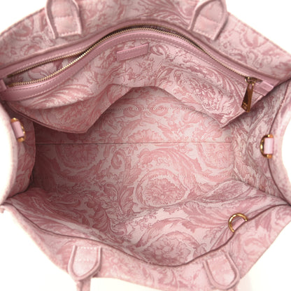 Versace Jacquard Barocco Print Medium Athena Tote Pink 5 of 10