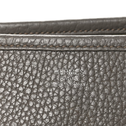 Hermes Taurillon Clemence EVELYNE III PM Etain 7 of 11